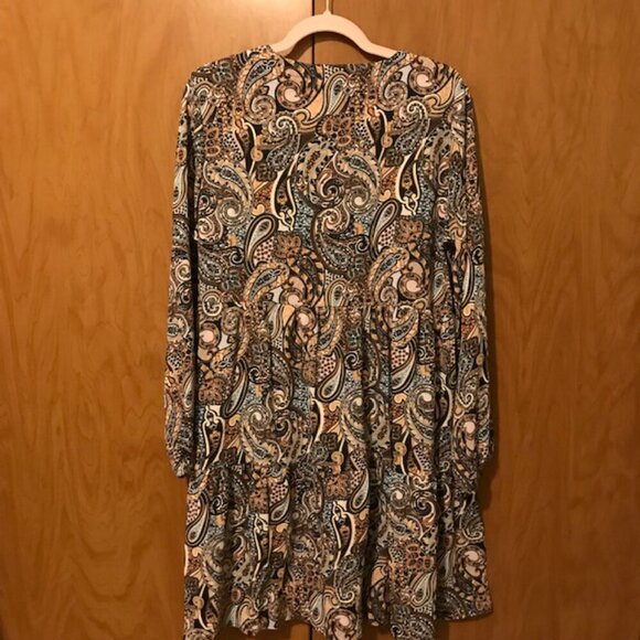 NWT Cupshe Women's Paisley Print Peasant Sleeve Dress Size XL - Picture 6 of 10